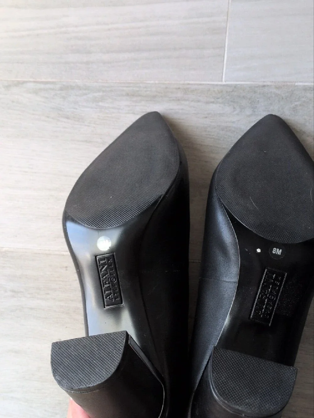 Alfani: Stepnflex, Pointed Black Block Heel Pumps